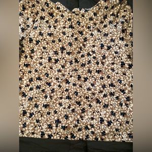 Ann Taylor large tan floral blouse